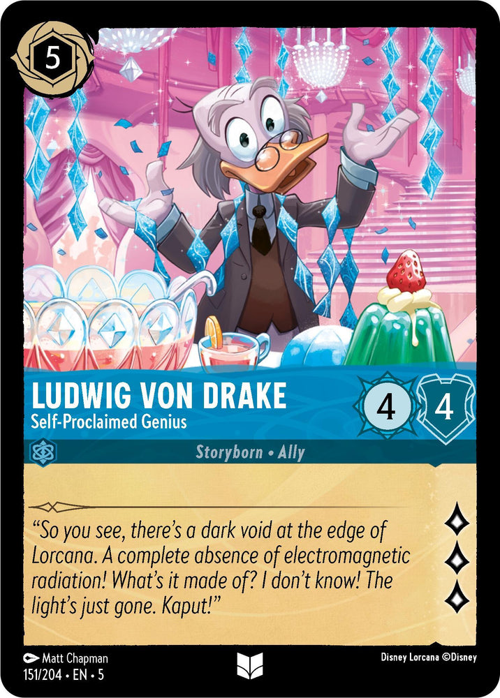 Ludwig Von Drake - Self-Proclaimed Genius (151/204) [Shimmering Skies] (ONLINE ORDER ONLY)