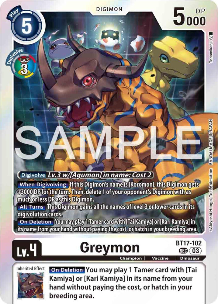 Greymon [BT17-102] [Secret Crisis] (ONLINE ORDER ONLY)