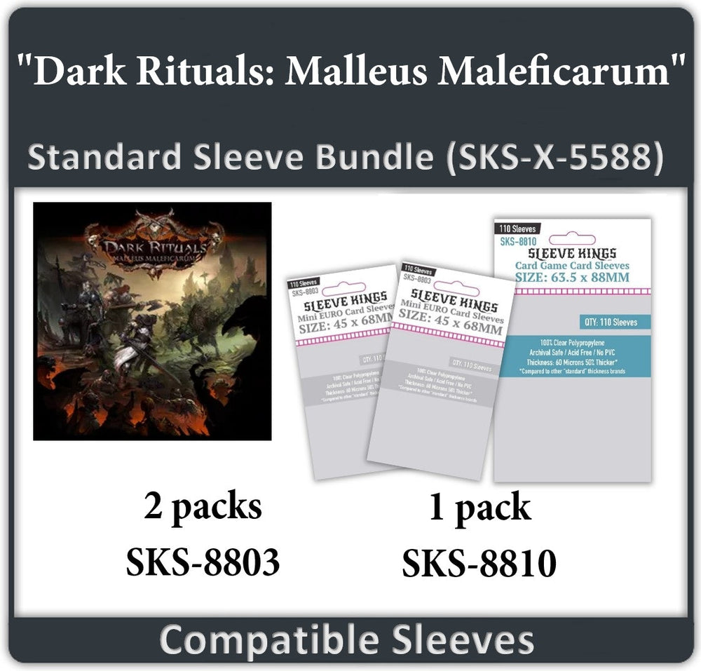 "Dark Rituals: Malleus Maleficarum" Compatible Sleeve Bundle (8803 X 2 + 8810 X 1) (ONLINE ORDER ONLY)