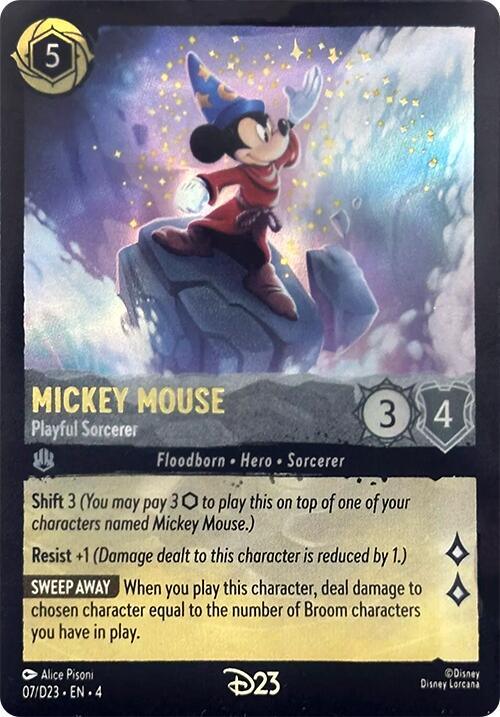 Mickey Mouse - Playful Sorcerer (7) [D23 Promos] (ONLINE ORDER ONLY)
