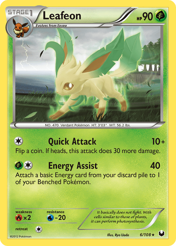 Leafeon (6/108) [Black & White: Dark Explorers] (Online Only)