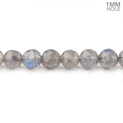 5.5mm Neon Blue flash Labradorite Faceted Rounds 18 inch 88 pieces 1mm Hole