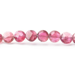 5.5mm Pink Tourmaline Faceted Coin Beads 16 inch 75 pieces AA (ONLINE ORDER ONLY)