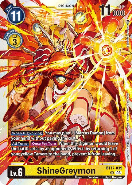 ShineGreymon [BT17-039] [Secret Crisis] (ONLINE ORDER ONLY)