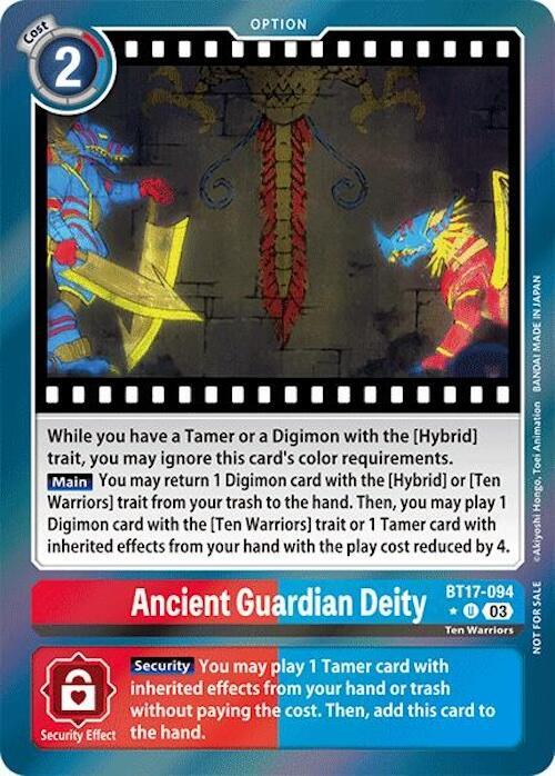 Ancient Guardian Deity [BT17-094] (Secret Crisis: Movie Memorial Pack) [Secret Crisis] (ONLINE ORDER ONLY)