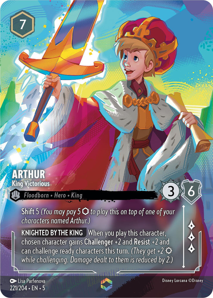 Arthur - King Victorious (Enchanted) (221/204) [Shimmering Skies] (ONLINE ORDER ONLY)