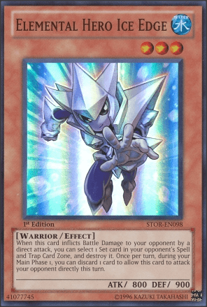 Elemental Hero Ice Edge [STOR-EN098] Super Rare (ONLINE ORDER ONLY)