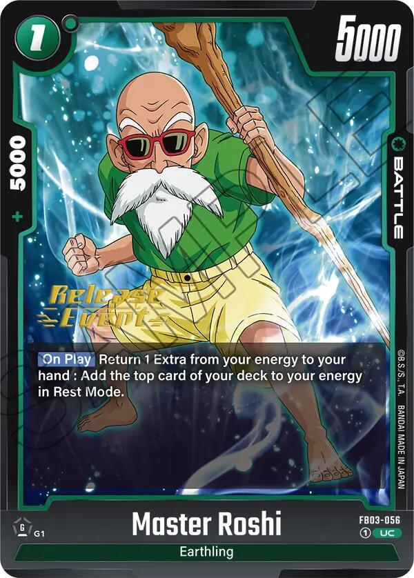 Master Roshi [Raging Roar Release Event Cards] (ONLINE ORDER ONLY)