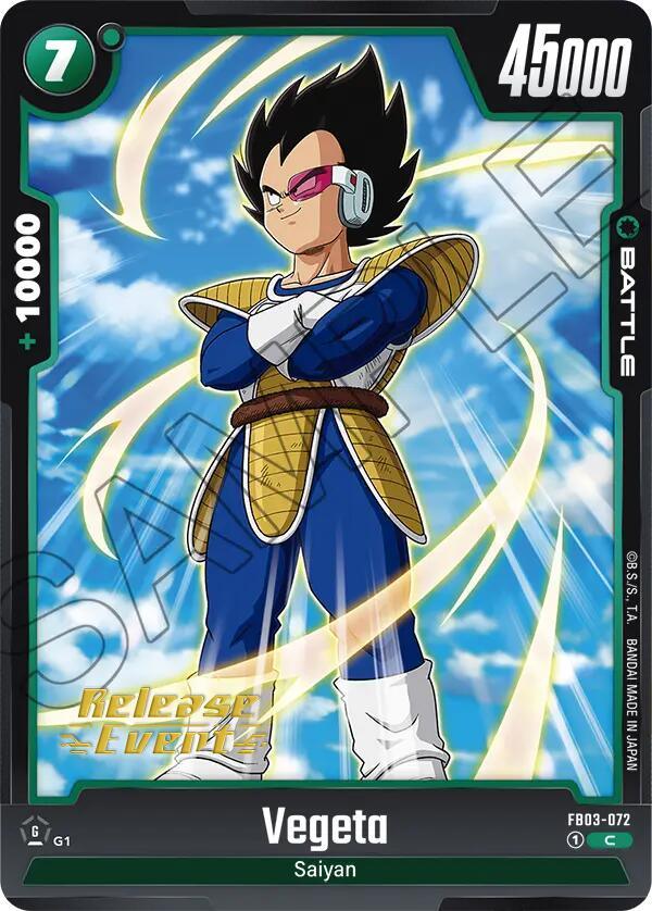 Vegeta (FB03-072) [Raging Roar Release Event Cards] (ONLINE ORDER ONLY)