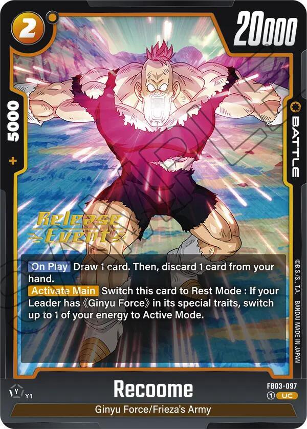Recoome [Raging Roar Release Event Cards] (ONLINE ORDER ONLY)