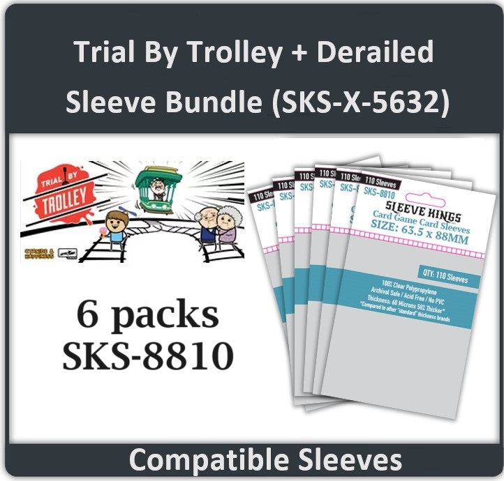 "Trial by Trolley" Derailed Edition Compatible Sleeve Bundle (8810 X 6) (ONLINE ORDER ONLY)