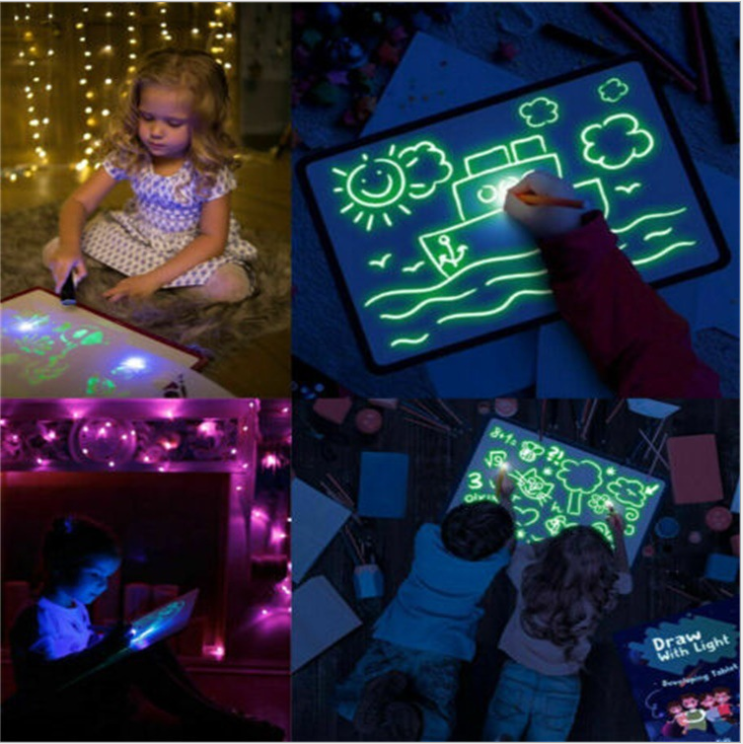 Toy Drawing Pad 3D Magic 8 Light Effects Puzzle Board Sketchpad (ONLINE ORDER ONLY)