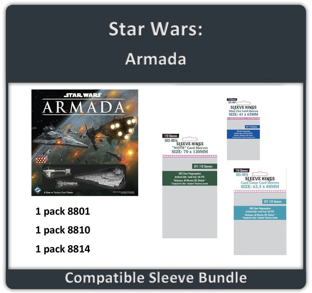"Star Wars: Armada" Compatible Sleeve Bundle (8801 X 1 + 8810 X 1 + 8814 X 1) (ONLINE ORDER ONLY)