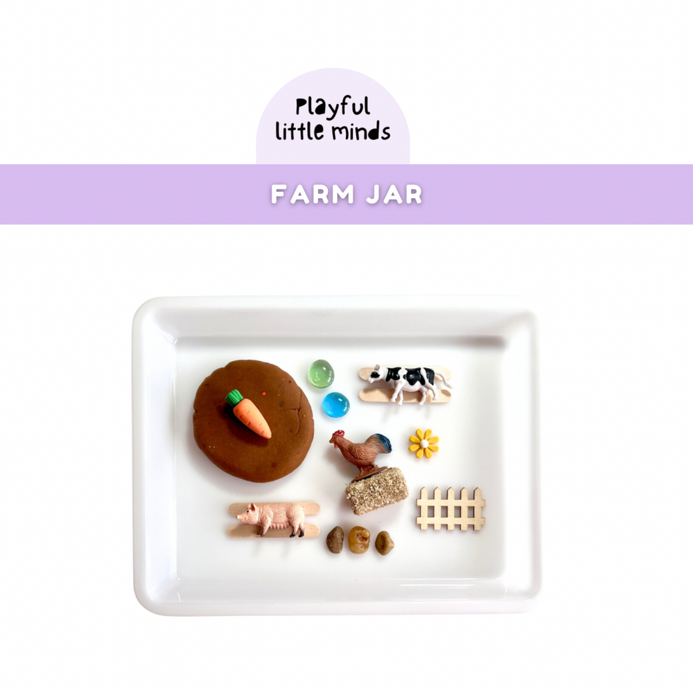 Farm Animal Play Dough Sensory Jar Kit (ONLINE ORDER ONLY)
