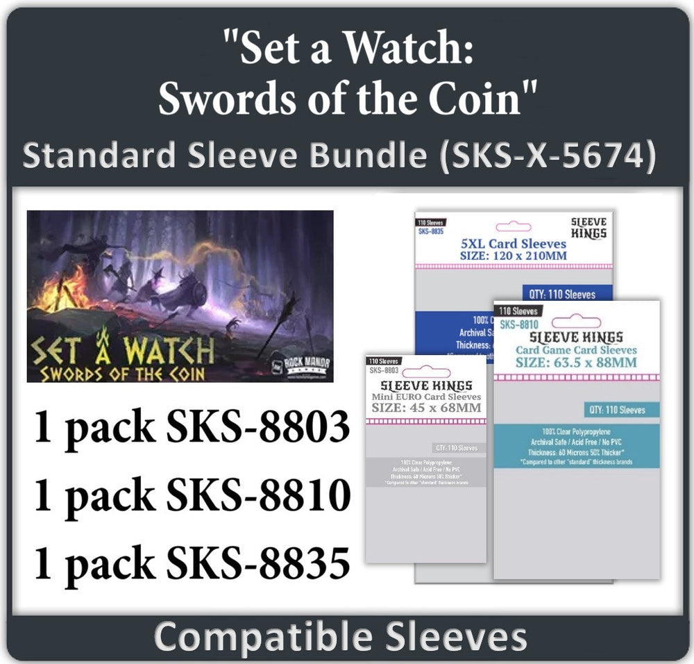 "Set a Watch: Swords Of The Coin" Compatible Sleeve Bundle (8803 X 1, 8810 X 1, 8835 X 1) (ONLINE ORDER ONLY)