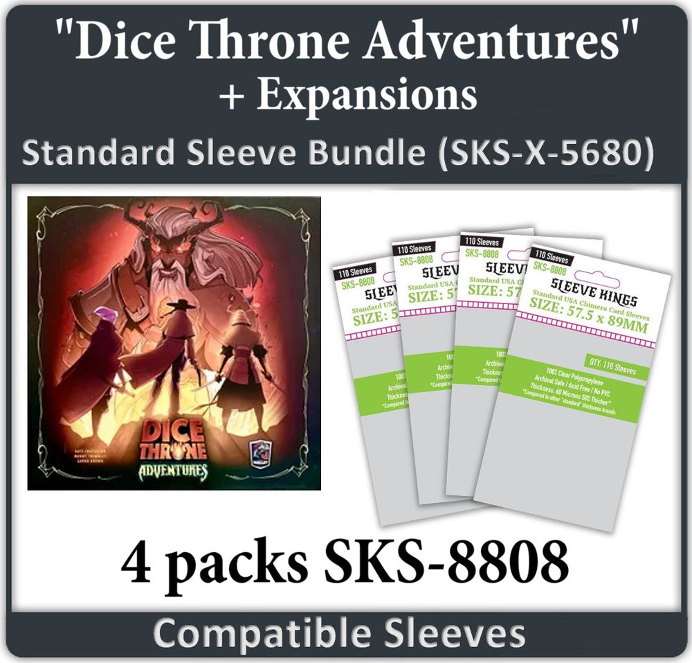"Dice Throne Adventures" + Expansions Compatible Sleeve Bundle (8808 x 4) (ONLINE ORDER ONLY)