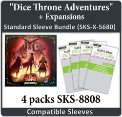"Dice Throne Adventures" + Expansions Compatible Sleeve Bundle (8808 x 4) (ONLINE ORDER ONLY)