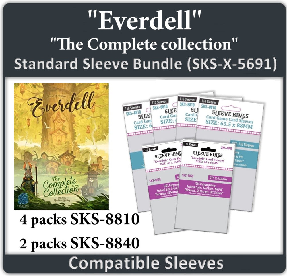 "Everdell The Complete Collection" Compatible Sleeve Bundle (8810 X 4 + 8840 X 2) (ONLINE ORDER ONLY)