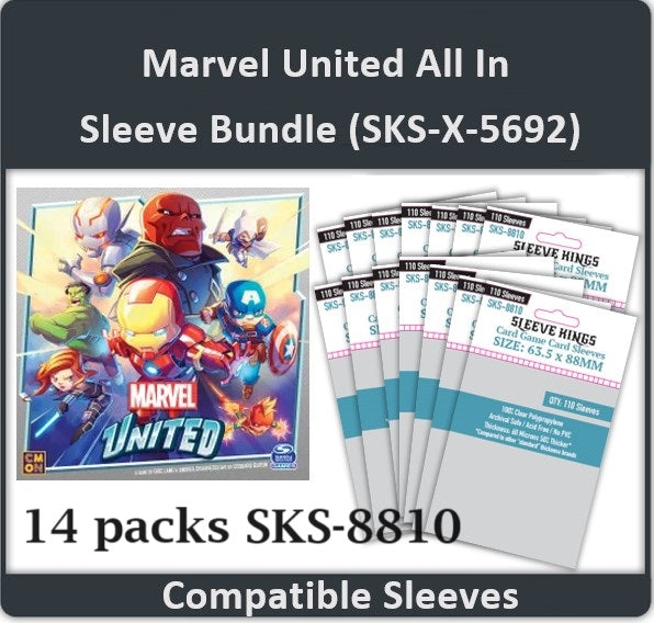 "Marvel United" All-In Compatible Sleeve Bundle (8810 X 14) (ONLINE ORDER ONLY)