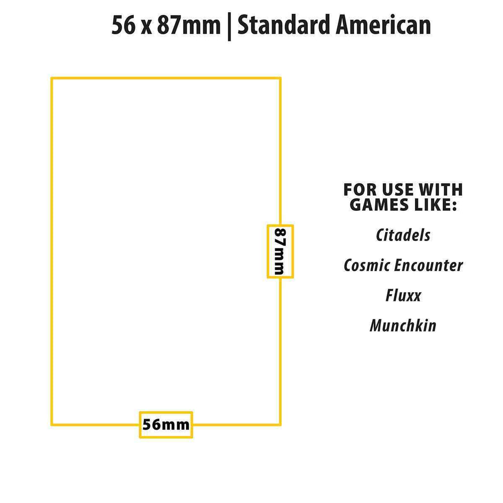 Standard American Board Game Sleeves (50ct) for 56mm x 87mm Cards