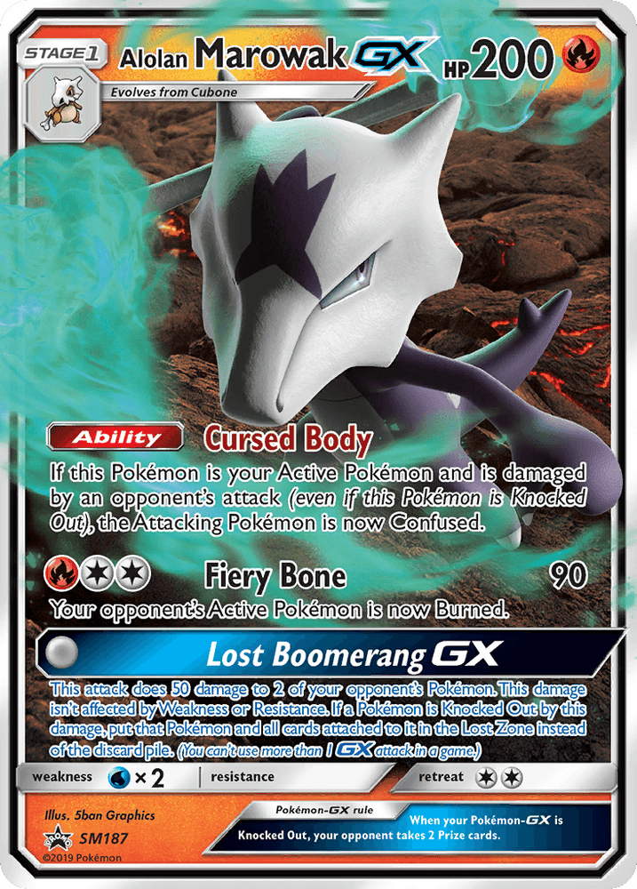 Alolan Marowak GX (SM187) [Sun & Moon: Black Star Promos] (Online Only)