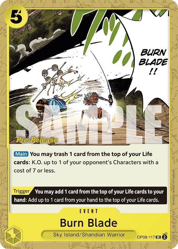 Burn Blade [Two Legends Pre-Release Cards] (ONLINE ORDER ONLY)