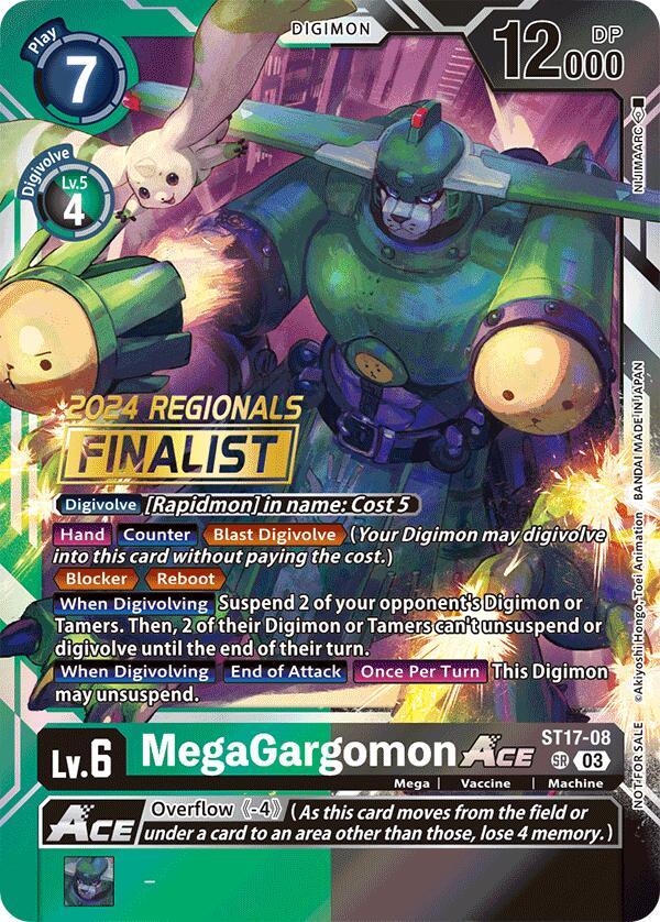 MegaGargomon ACE [ST17-08] (2024 Regionals Finalist) [Starter Deck: Double Typhoon Advanced Deck Set] (ONLINE ORDER ONLY)