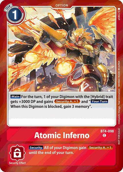 Atomic Inferno [BT4-098] (Event Pack 7) [Great Legend] (ONLINE ORDER ONLY)