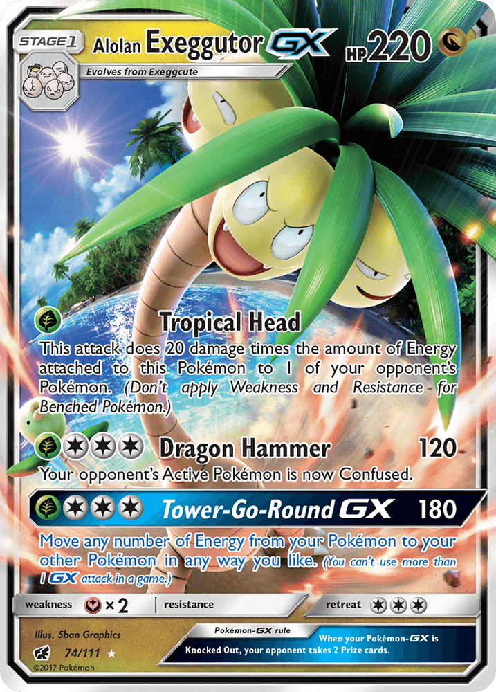Alolan Exeggutor GX (74/111) [Sun & Moon: Crimson Invasion] (Online Only)