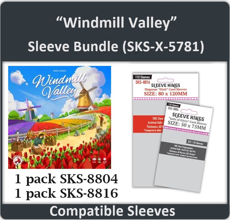 "Windmill Valley" Compatible Card Sleeve Bundle (8804 x 1 + 8816 x 1) (ONLINE ORDER ONLY)
