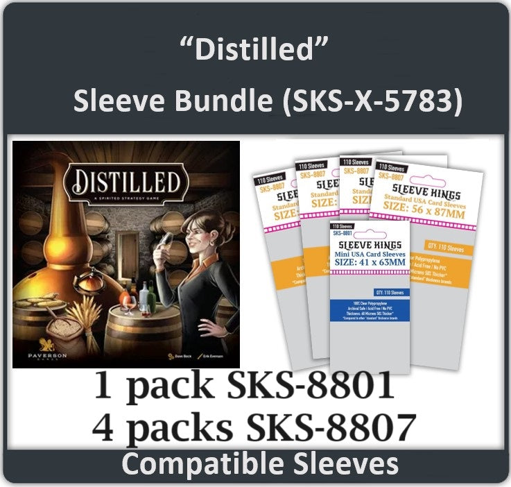 "Distilled" Compatible Card Sleeve Bundle (8801 x 1 + 8807 x 4) (ONLINE ORDER ONLY)