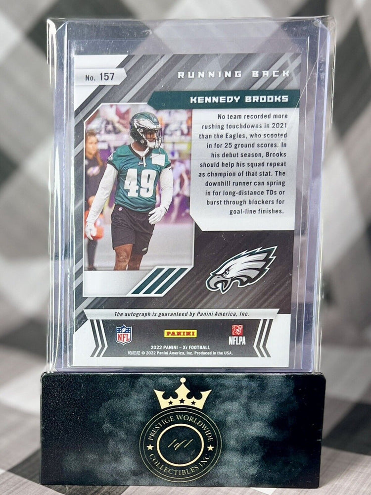 Kennedy Brooks 2022 Panini XR Rookie Auto /199 #157 Philadelphia Eagles SP (ONLINE ORDER ONLY)