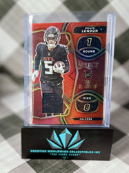 Drake London 2022 Select Draft Selections Red Prizm Patch Rookie #DS-6 Falcons (ONLINE ORDER ONLY)