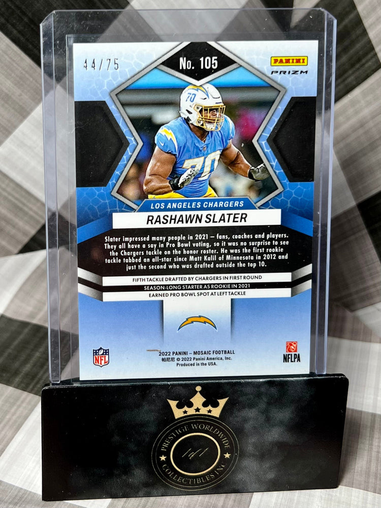 Rashawn Slater 2022 Mosaic Blue Disco /75 #105 (ONLINE ORDER ONLY)