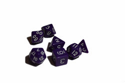 Purple Opaque 7 Die Set Polyhedral Dice by BrycesDice RPG Magic D&D Unique (Online Only)