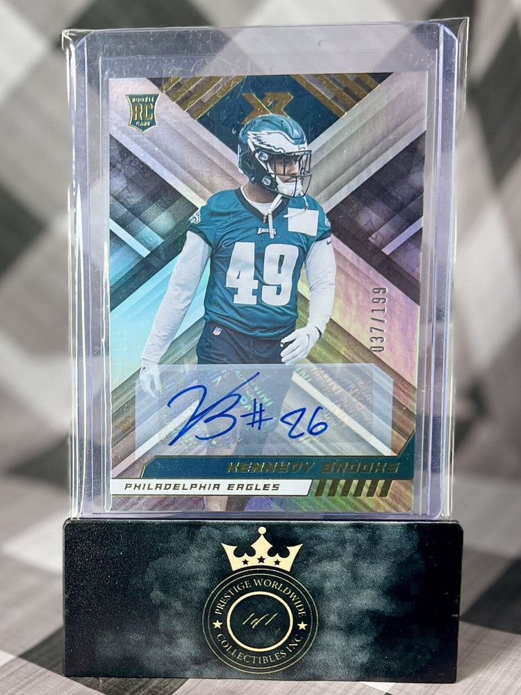 Kennedy Brooks 2022 Panini XR Rookie Auto /199 #157 Philadelphia Eagles SP (ONLINE ORDER ONLY)