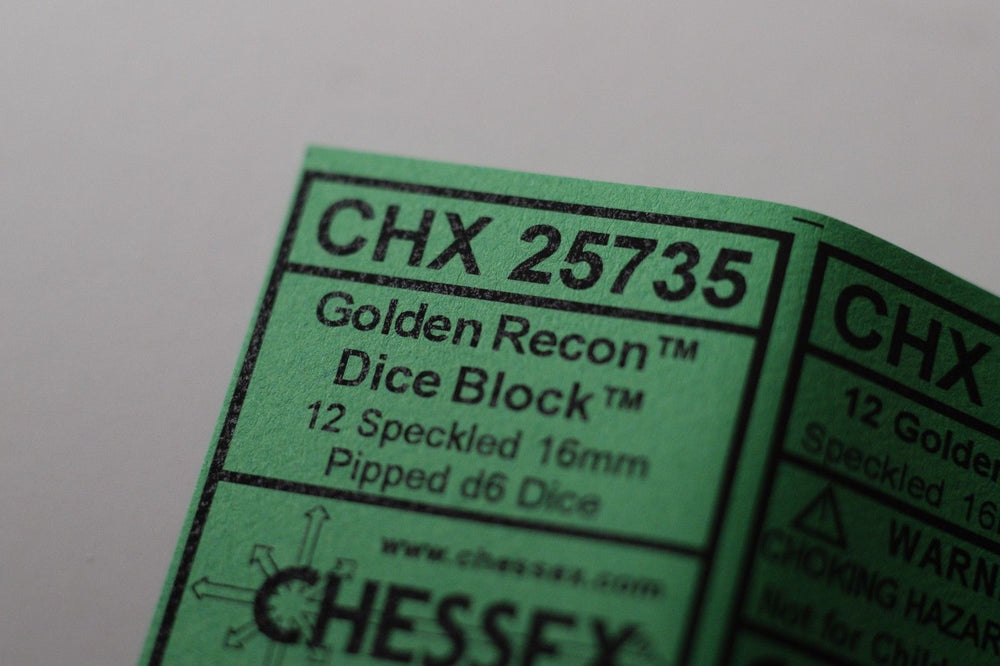 Golden Recon Speckled 16mm D6 Pipped (Online Only)