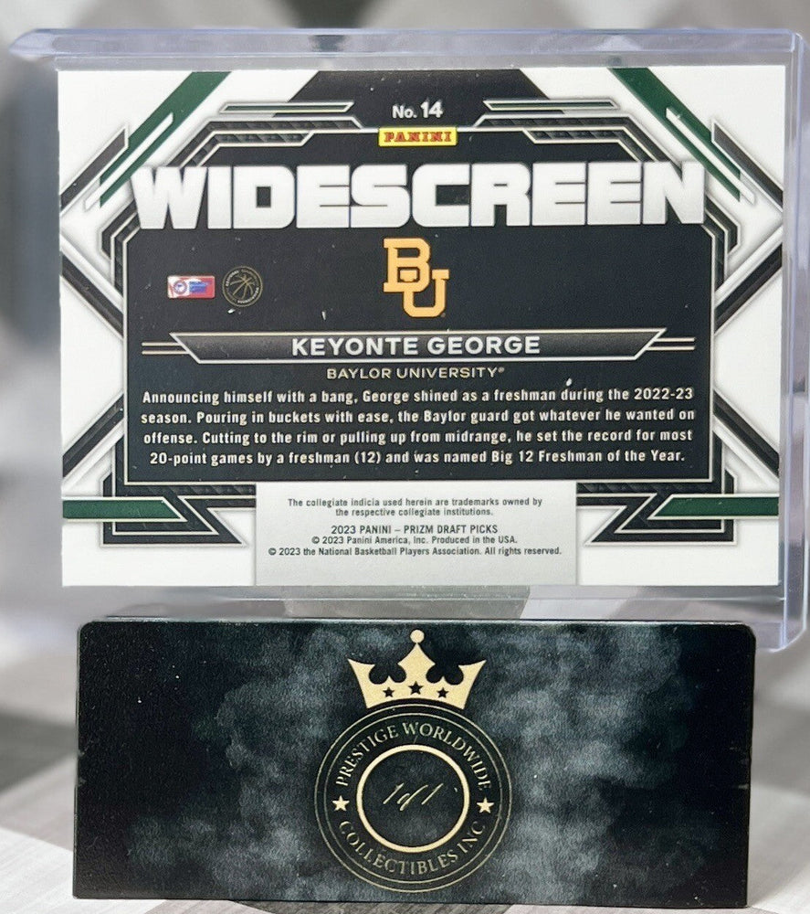 Keyonte George 2023 Prizm Draft Picks Widescreen Rookie #14 Baylor Jazz RC (ONLINE ORDER ONLY)