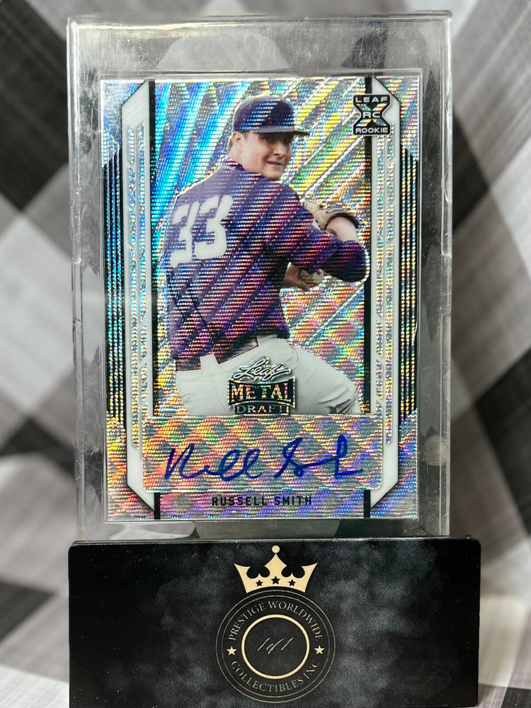 Russell Smith 2021 Leaf Metal Draft Wave Refractor Auto #BA-RS1 (ONLINE ORDER ONLY)