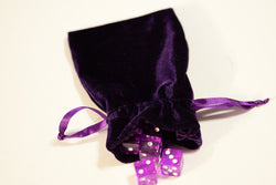 Purple Large Soft Velvet 4" x 6" Gift Bag Cards RPG Game Dice Bag Counter Pouch (Online Only)