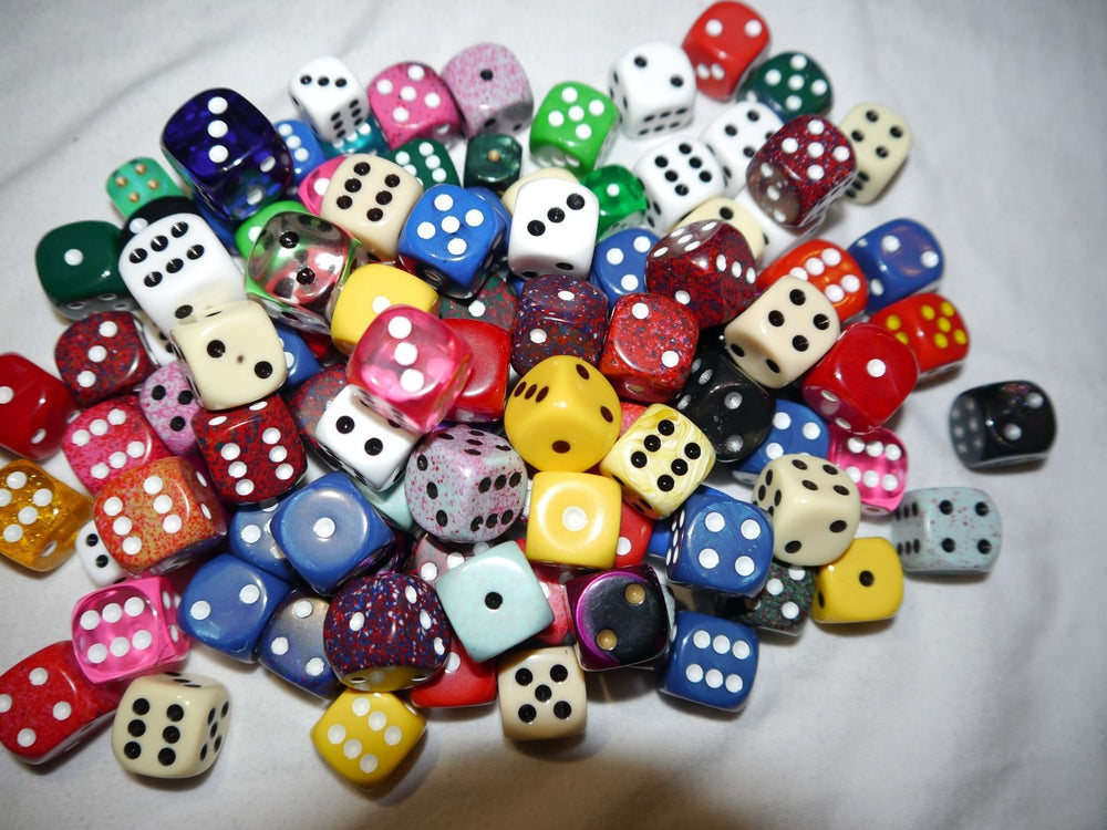 Random d6 Gaming RPG Yahtzee Dice Multi Colors Sizes Quality (Online Only)