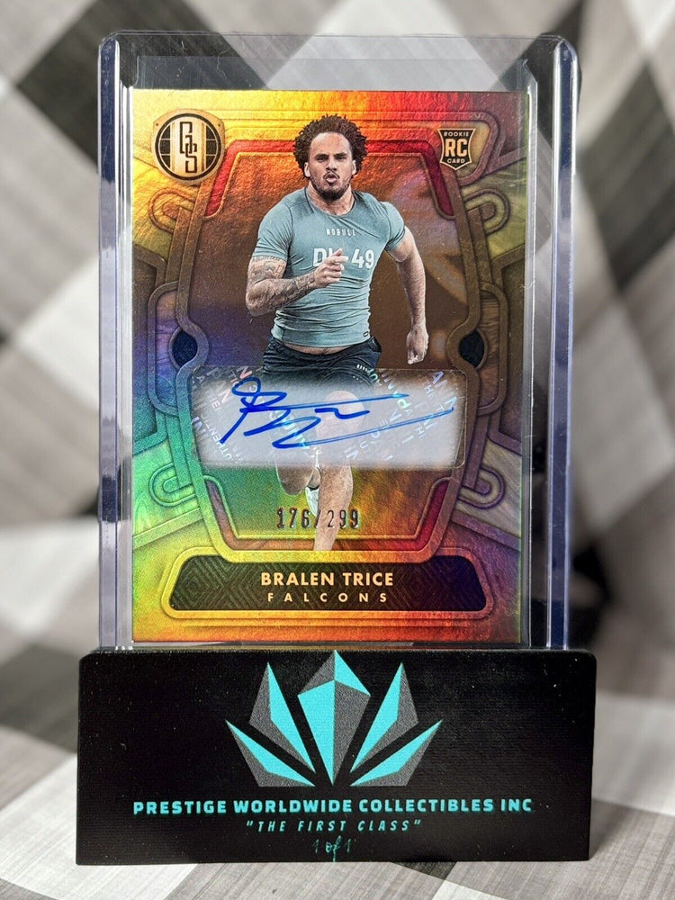 Bralen Trice 2024 Gold Standard Rookie Auto /299 #145 Atlanta Falcons RC (ONLINE ORDER ONLY)
