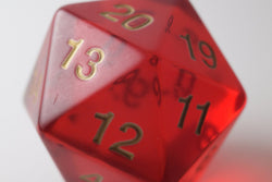NEW 55mm Transparent Ruby Red Giant Jumbo Large D20 Life Counter Dice MTG RPG (Online Only)
