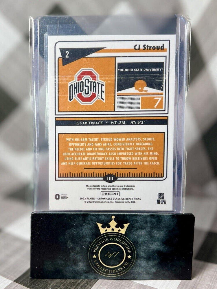 C.J. Stroud 2023 Chronicles Draft Picks Classics Premium Silver #2 HOU Texans RC (ONLINE ORDER ONLY)