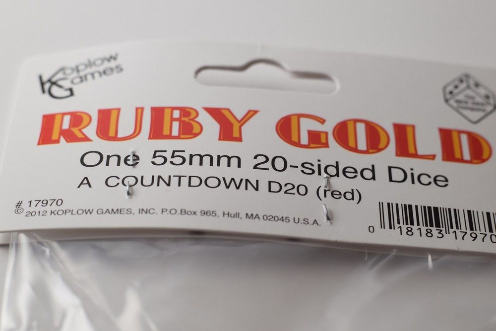 NEW 55mm Transparent Ruby Red Giant Jumbo Large D20 Life Counter Dice MTG RPG (Online Only)