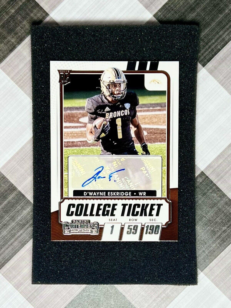 D’WAYNE ESKRIDGE 2021 Panini Contenders DP College Ticket Rookie AUTO #148 RC (ONLINE ORDER ONLY)