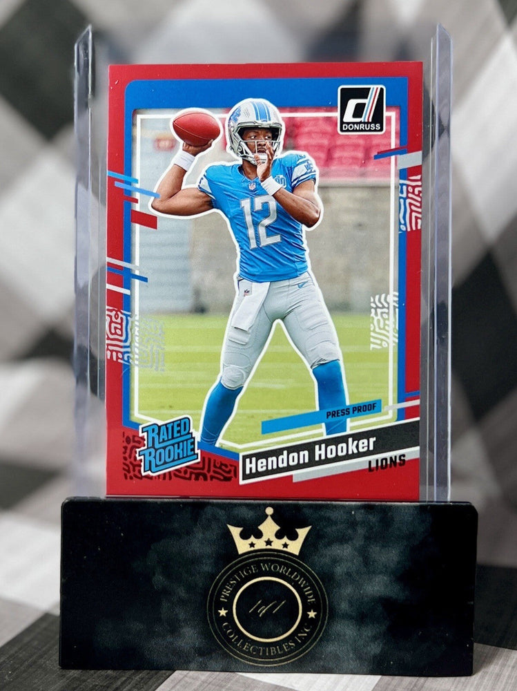 Hendon Hooker 2023 Donruss Press Proof Red Rated Rookie #329 Detroit Lions RC (ONLINE ORDER ONLY)