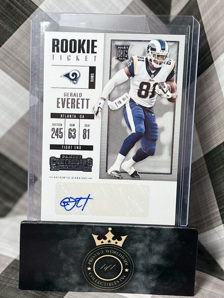 Gerald Everett 2017 Panini Contenders Rookie Ticket Auto #161 Los Angeles Rams (ONLINE ORDER ONLY)
