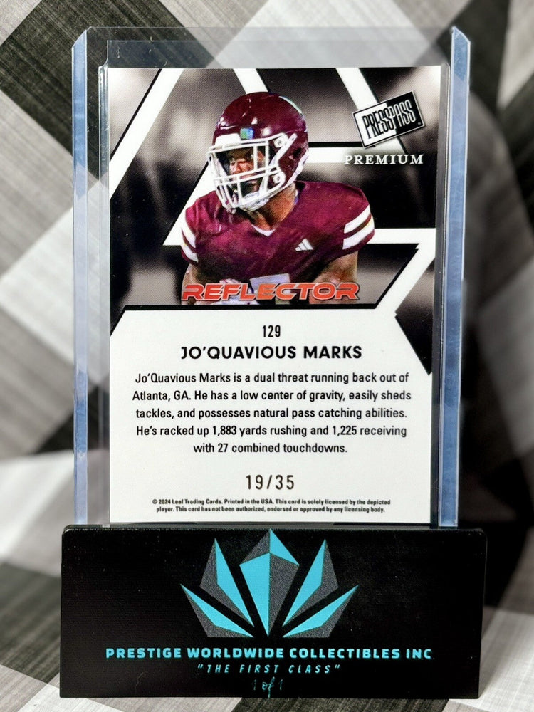 Jo'Quavious Marks 2024 Leaf Press Pass Silver Reflector Rookie /35 #129 MS State (ONLINE ORDER ONLY)