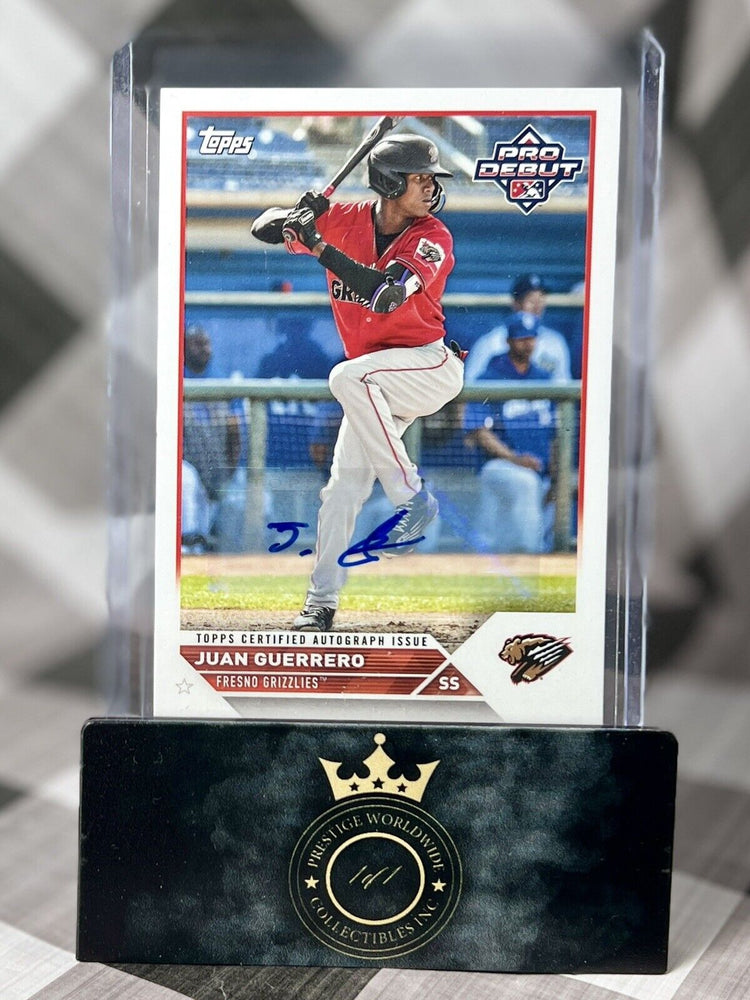 Juan Guerrero 2023 Topps Pro Debut Base Auto #PD-158 Houston Astros Top Prospect (ONLINE ORDER ONLY)
